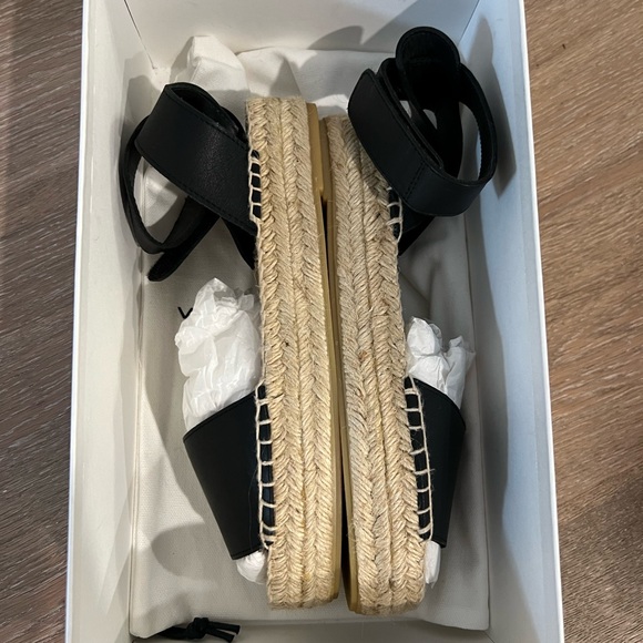NWT Vince Edie Platform Espadrille Sandal, Black - Picture 13 of 16